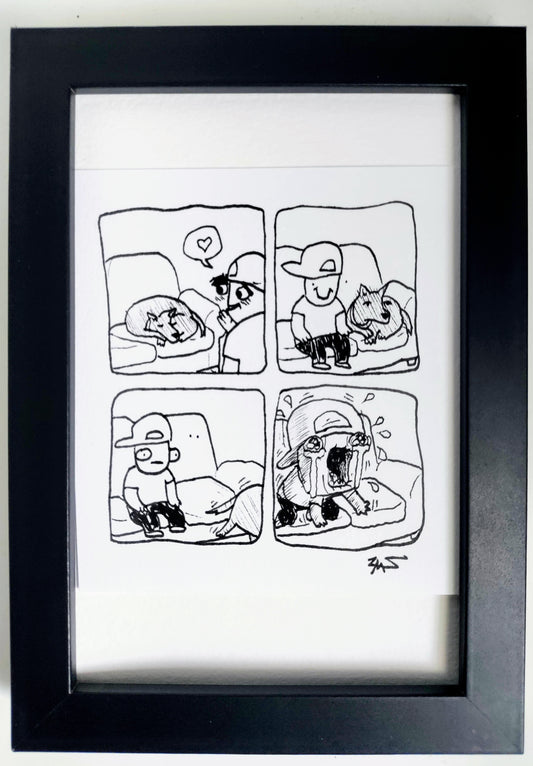 “Leave Alone” Unleaded Original Comic 4” x 6”