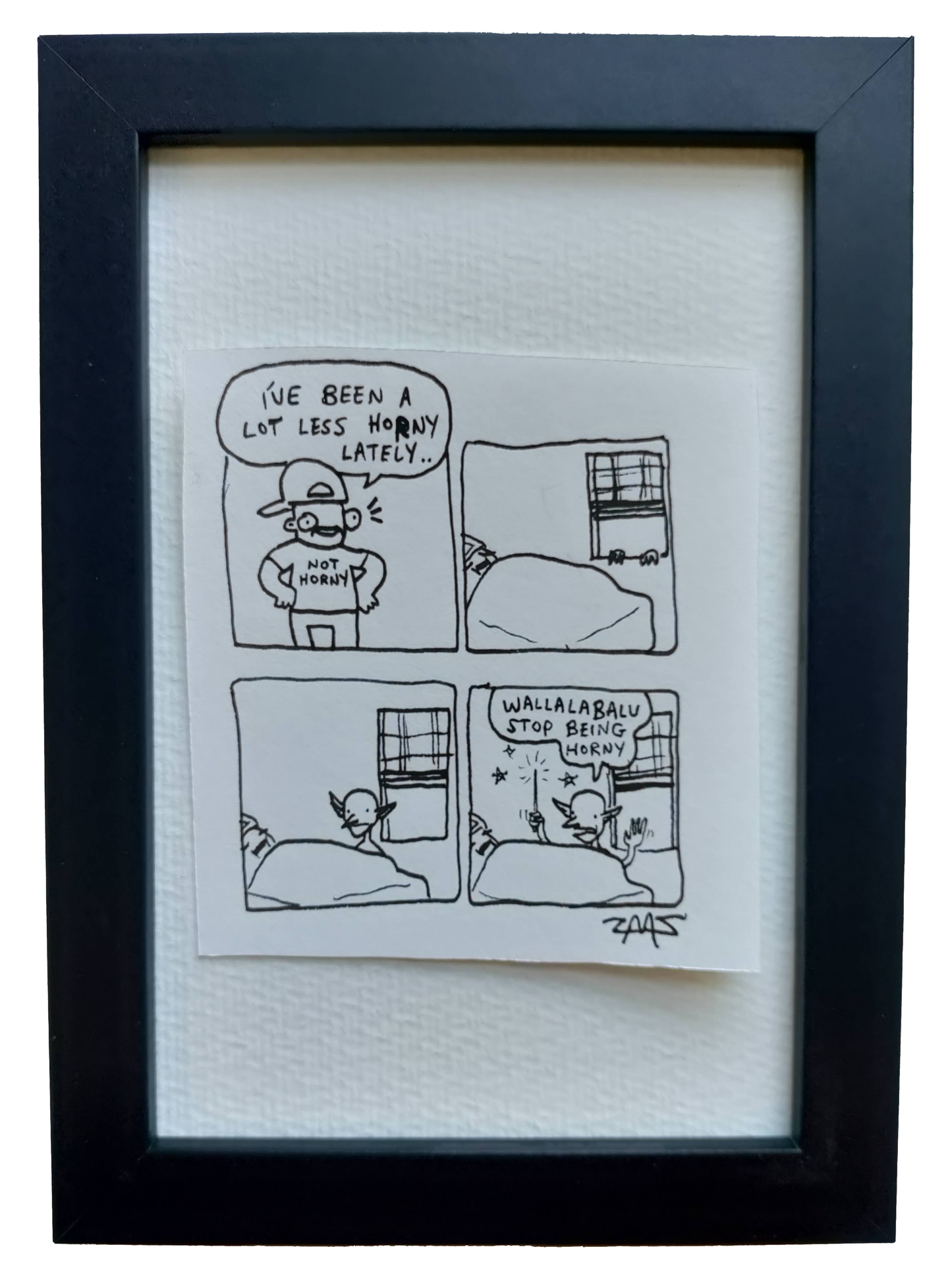 "Less Horny" Shitty Original Comic 4" x 6"