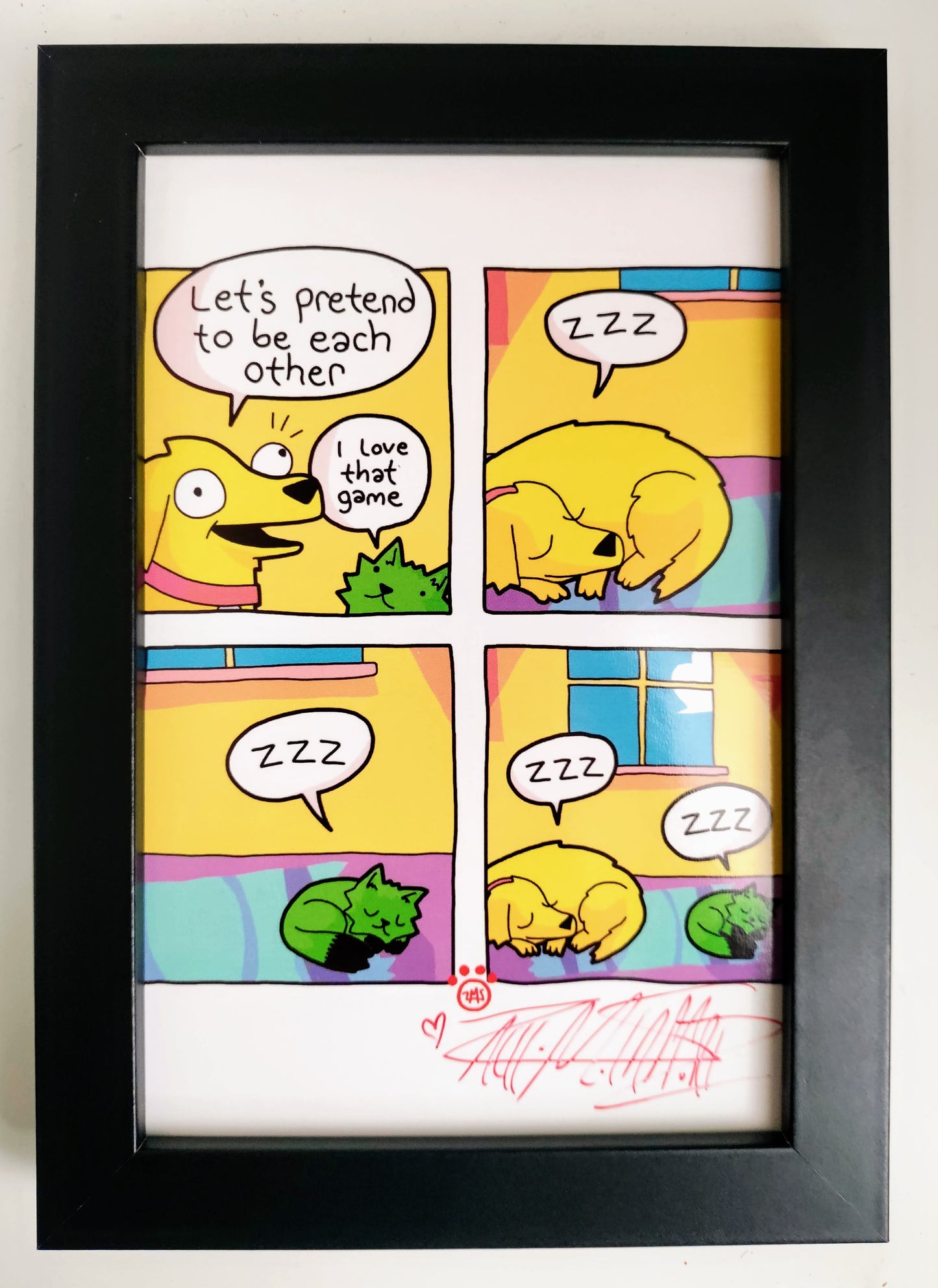 "Let's Pretend" 4x6 Signed Framed Print