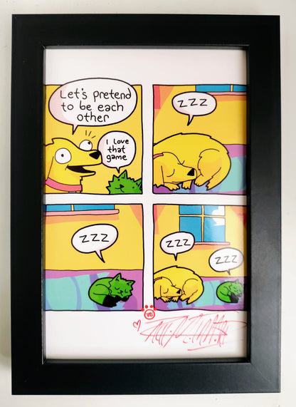 "Let's Pretend" 4x6 Signed Framed Print