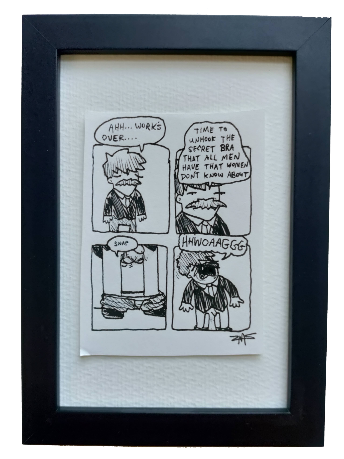 “Let Your Balls Down” Non-Shitty Original Comic 4” x 6”