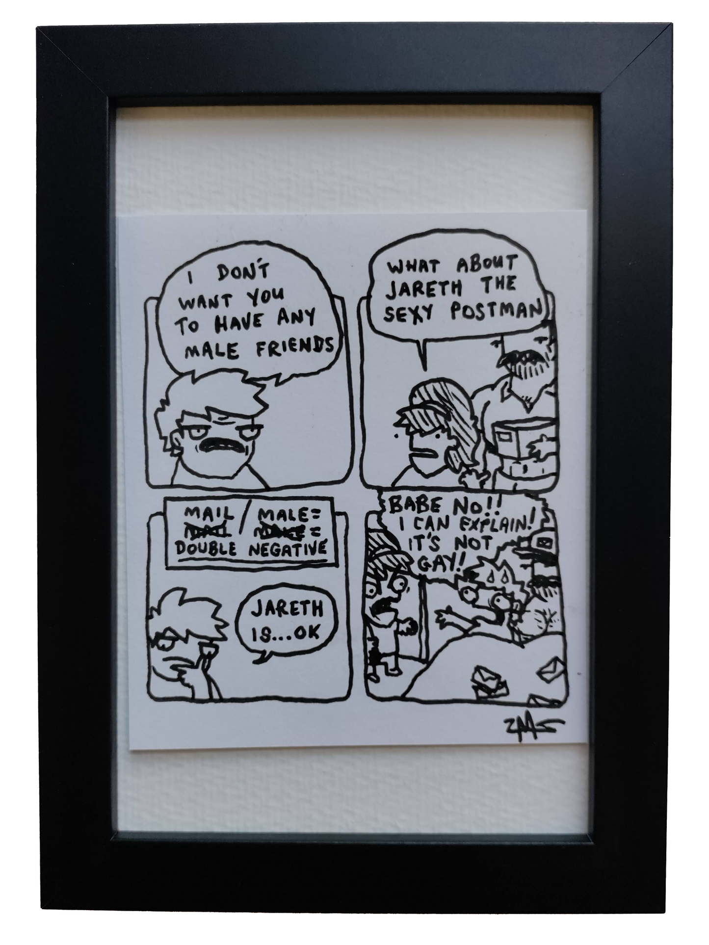 “Male Friends” Shitty Original Comic 4" x 6"