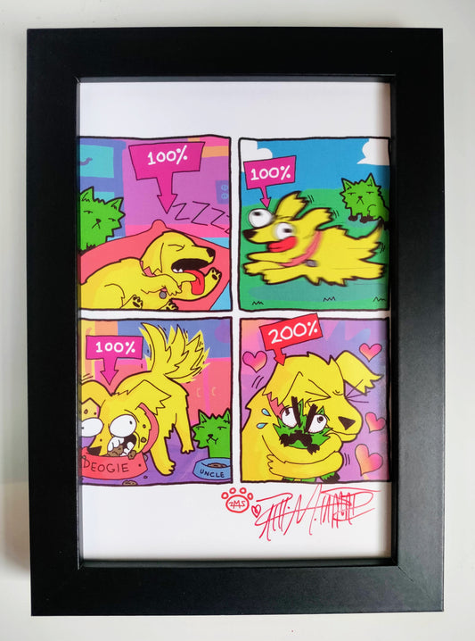 "Maximum Living" 4x6 Signed Framed Print