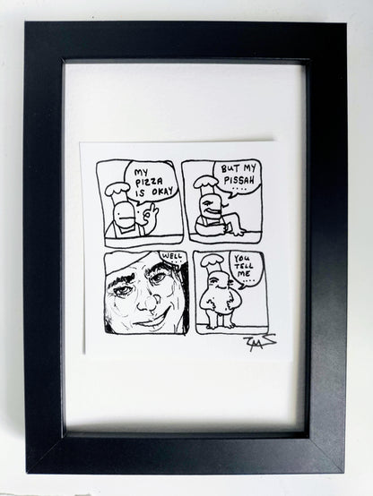 “My Pizza” Unleaded Original Comic 4” x 6”