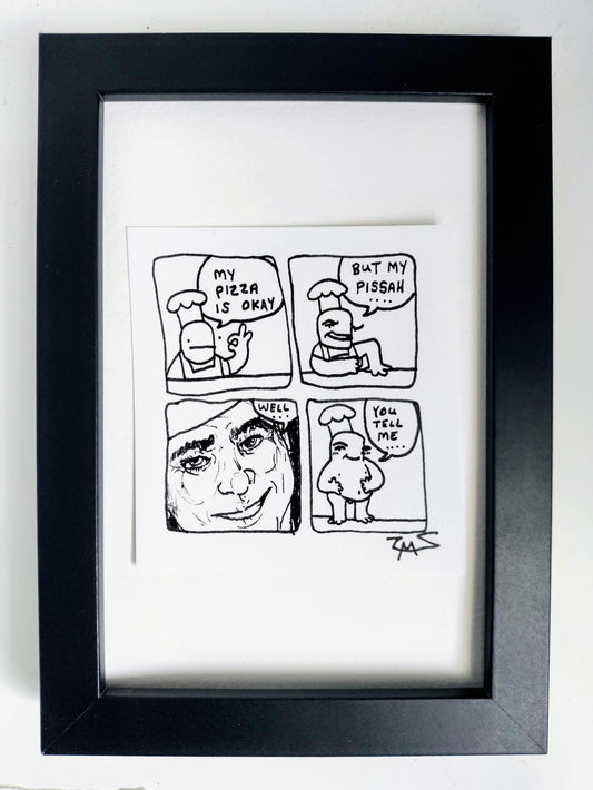 “My Pizza” Unleaded Original Comic 4” x 6”