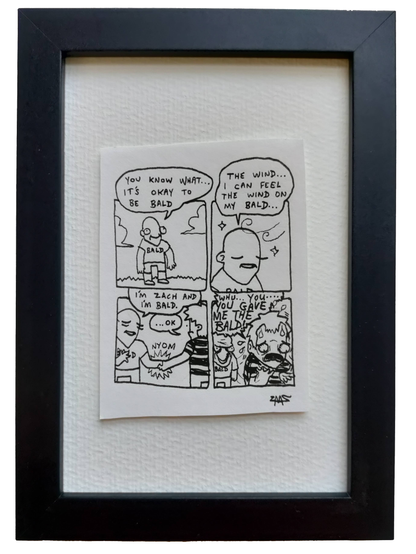 “My Bald” Non-Shitty Original Comic 4” x 6”