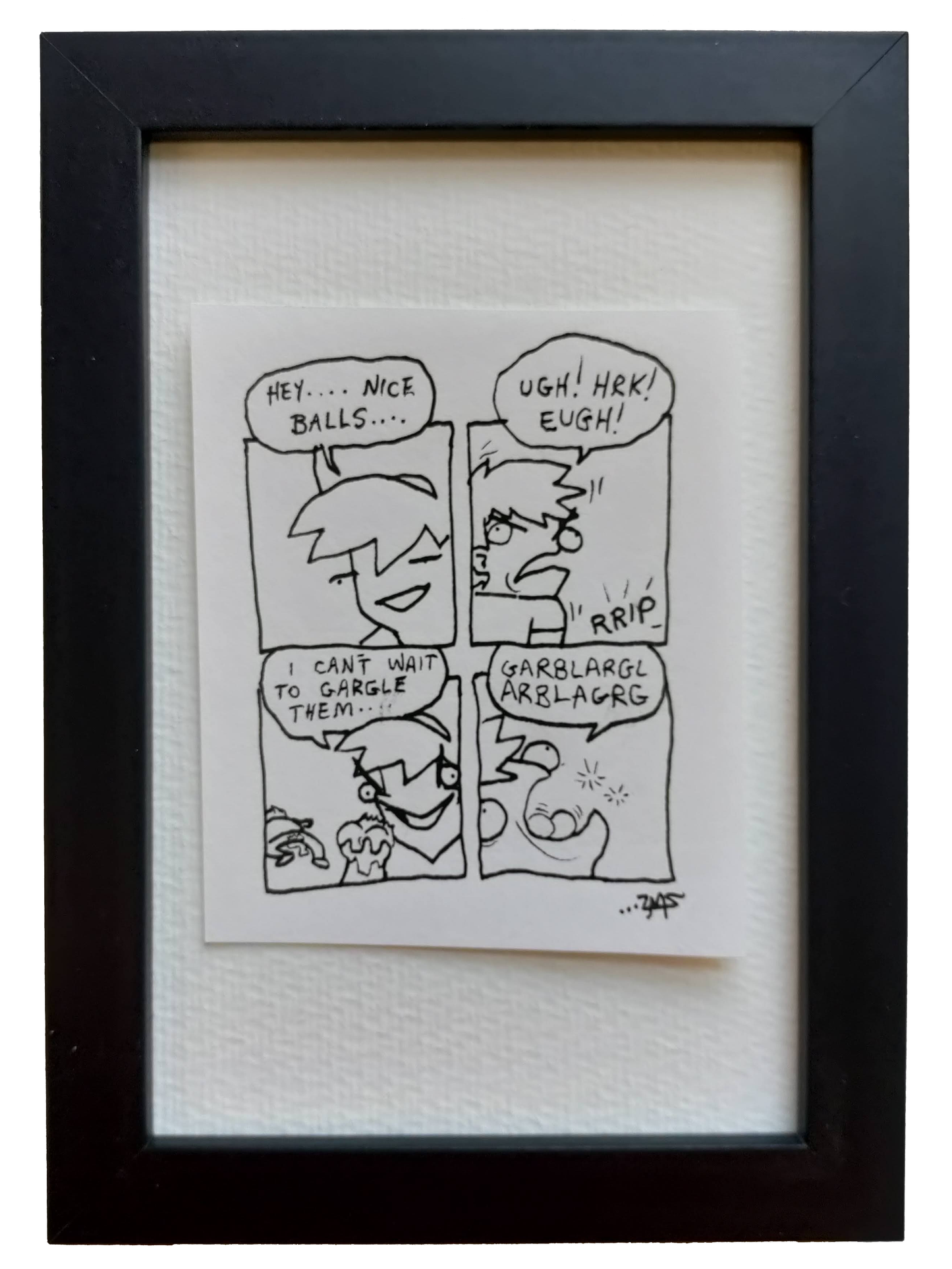 “Nice Balls” Shitty Original Comic 4" x 6”