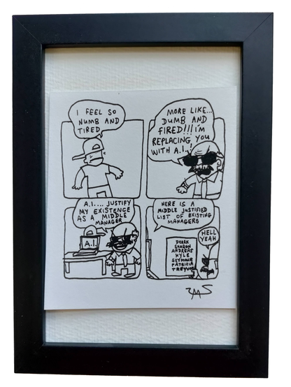 “Numb and Tired” Non-Shitty Original Comic 4” x 6”