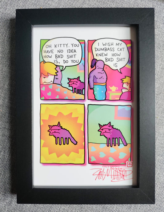 "Oh Kitty" 4x6 Signed Framed Print