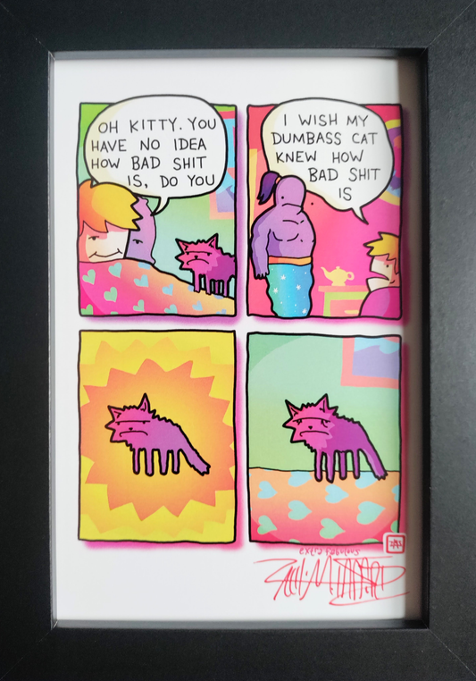 "Oh Kitty" 4x6 Signed Framed Print