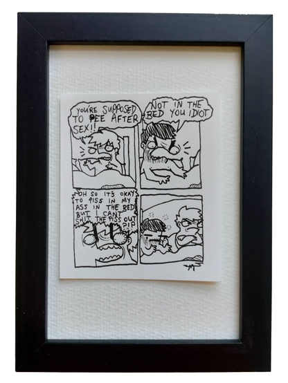 “Pee After" Shitty Original Comic 4" x 6”