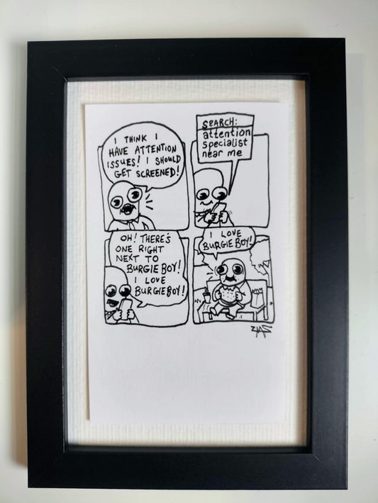 “Pervis Burger Boy” Premium Original Comic 4” x 6”