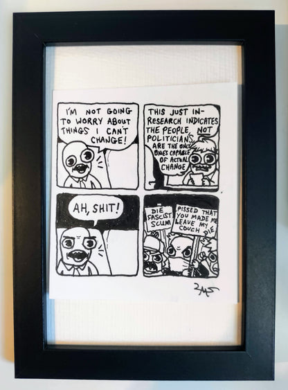 “Pervis Can't Change” Unleaded Original Comic 4” x 6”