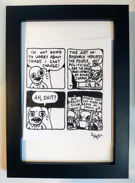 “Pervis Can't Change” Unleaded Original Comic 4” x 6”