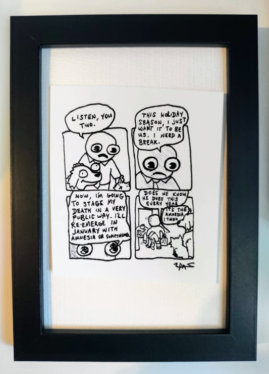 “Pervis Gotta Go” Unleaded Original Comic 4” x 6”