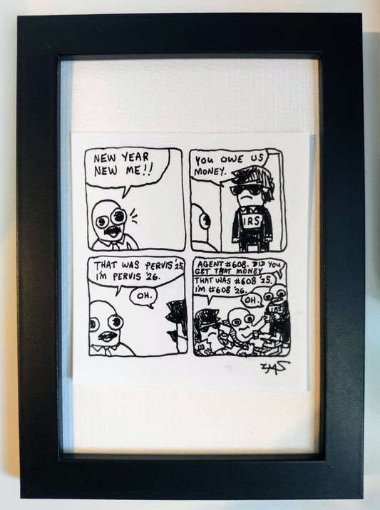 “Pervis New Me” Unleaded Original Comic 4” x 6”
