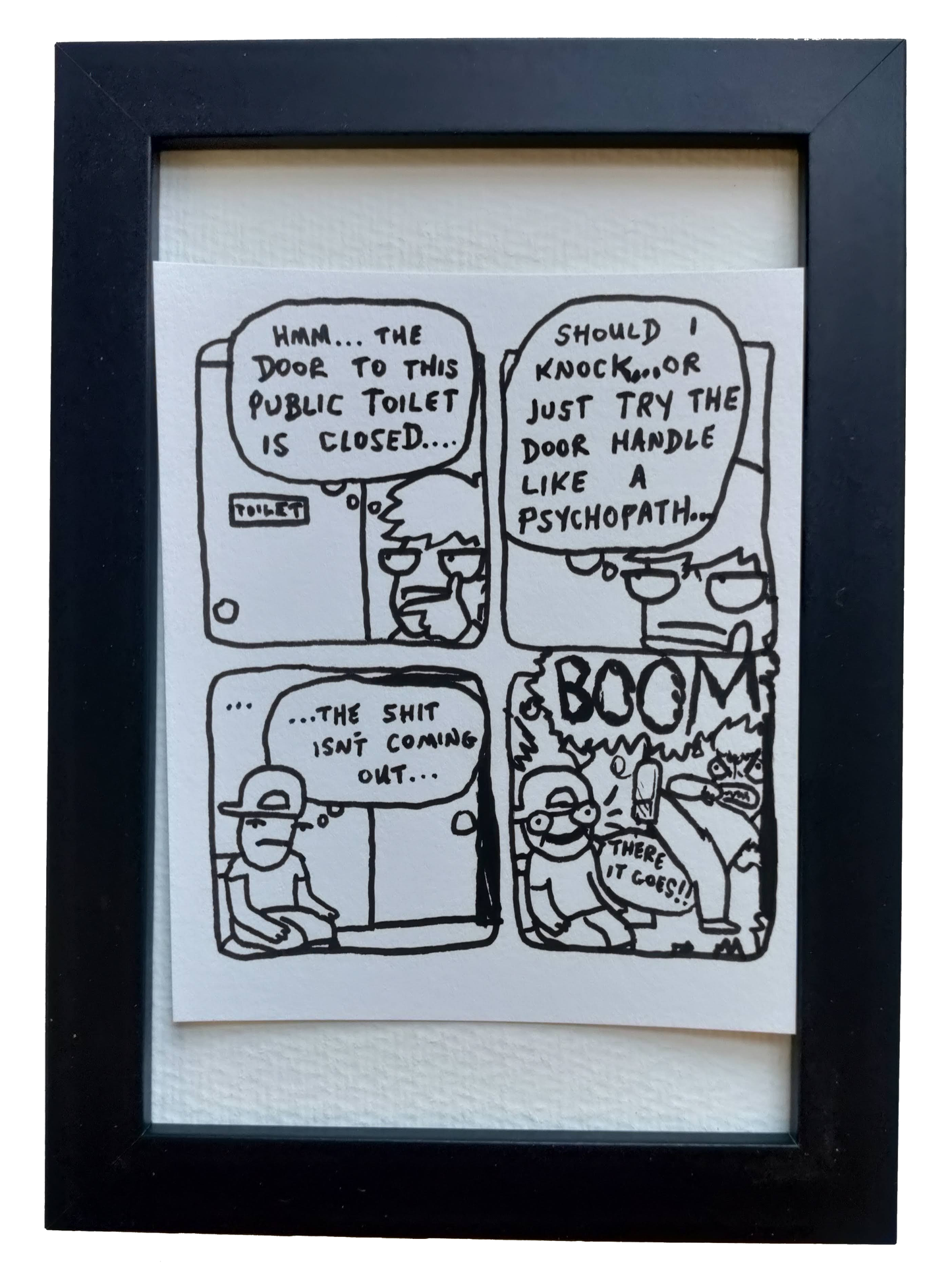 “Public Toilet” Shitty Original Comic 4" x 6”