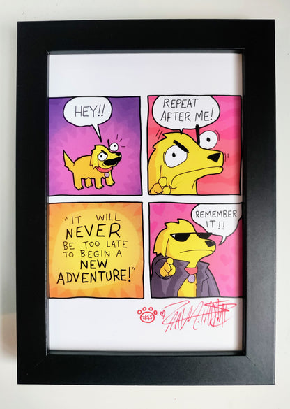 "Repeat After Me" 4x6 Signed Framed Print