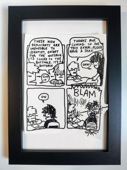 "Replicants” Unleaded Original Comic 4” x 6”