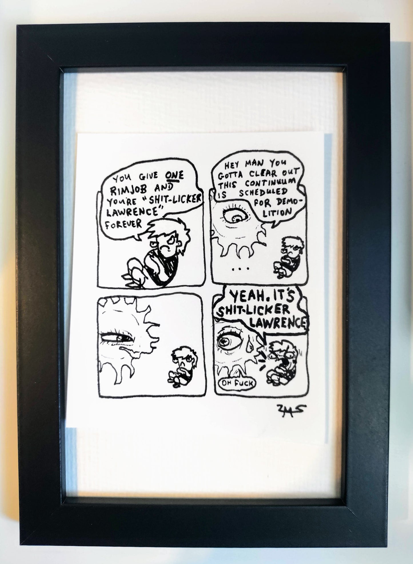 "Rimjobber” Unleaded Original Comic 4” x 6 "