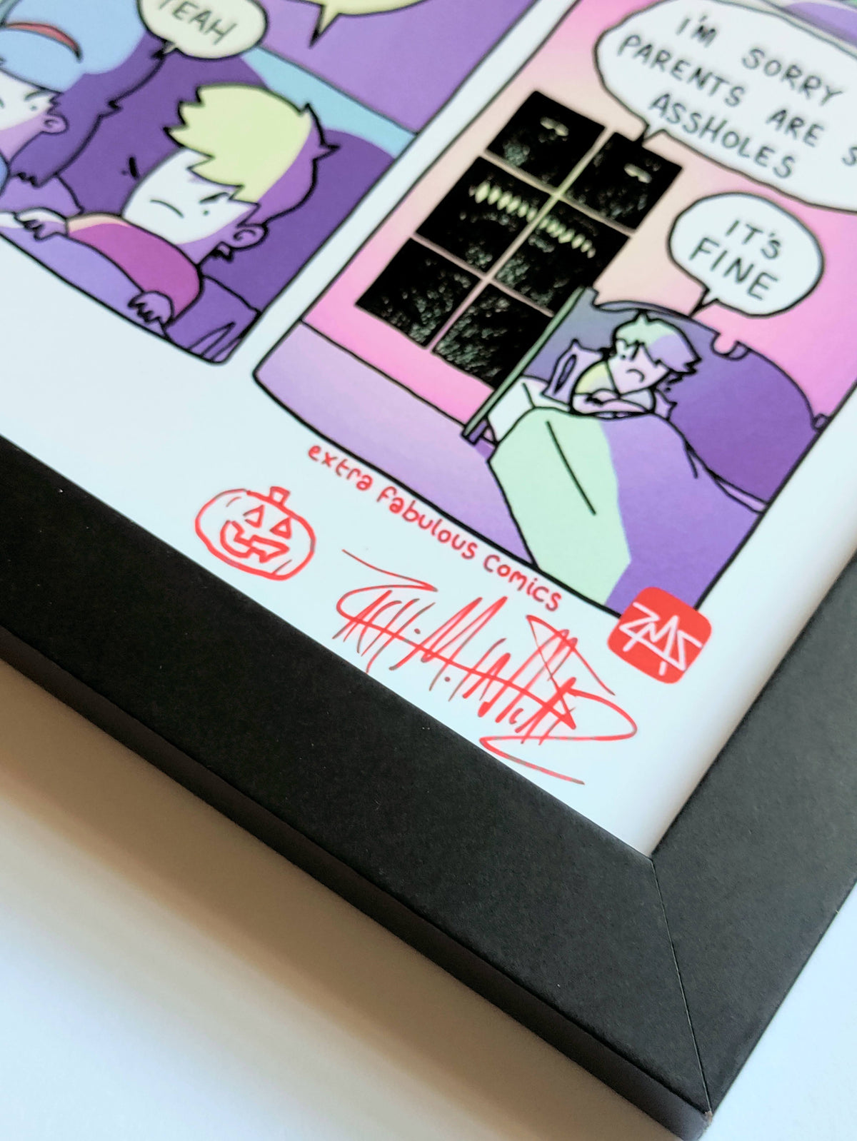 "Scary As Hell" 5x7 Signed Framed Print