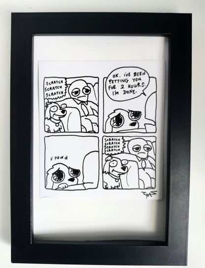 “Scratched Out Deogie” Premium Original Comic 4” x 6”