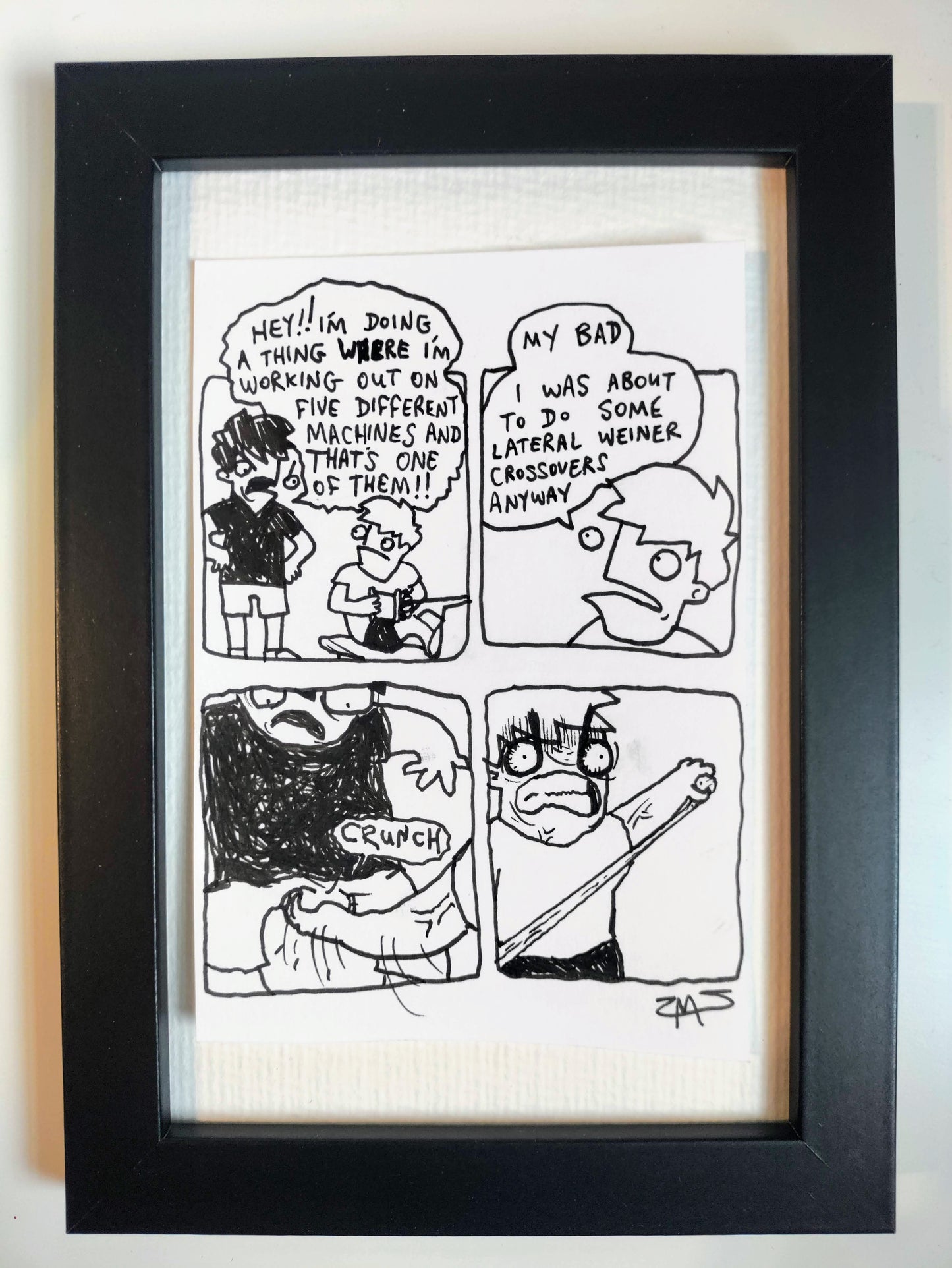 "Several Machines at Once” Unleaded Original Comic 4” x 6 "