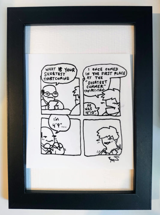 "Shortcoming” Unleaded Original Comic 4” x 6 "