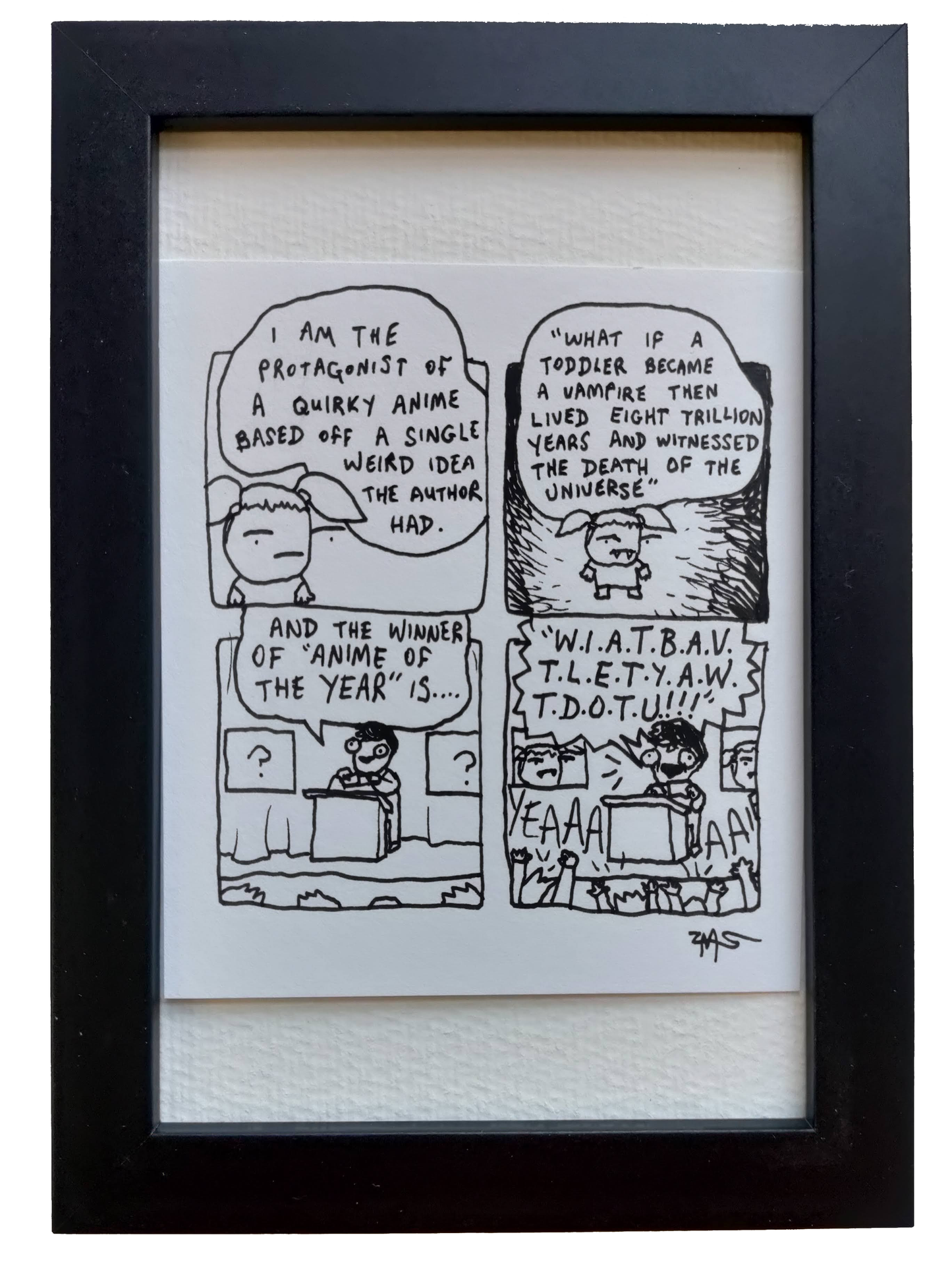 “Specific Anime Title” Shitty Original Comic 4" x 6”