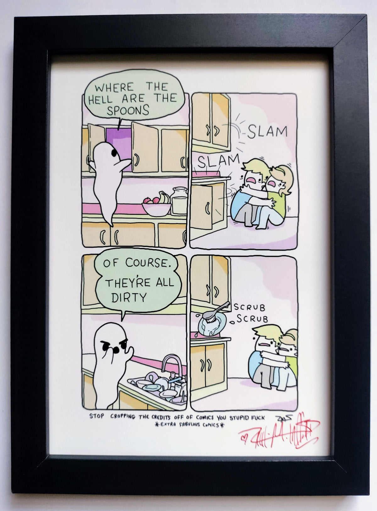 "Spoons" 5x7 Signed Framed Print