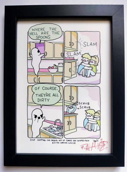 "Spoons" 5x7 Signed Framed Print