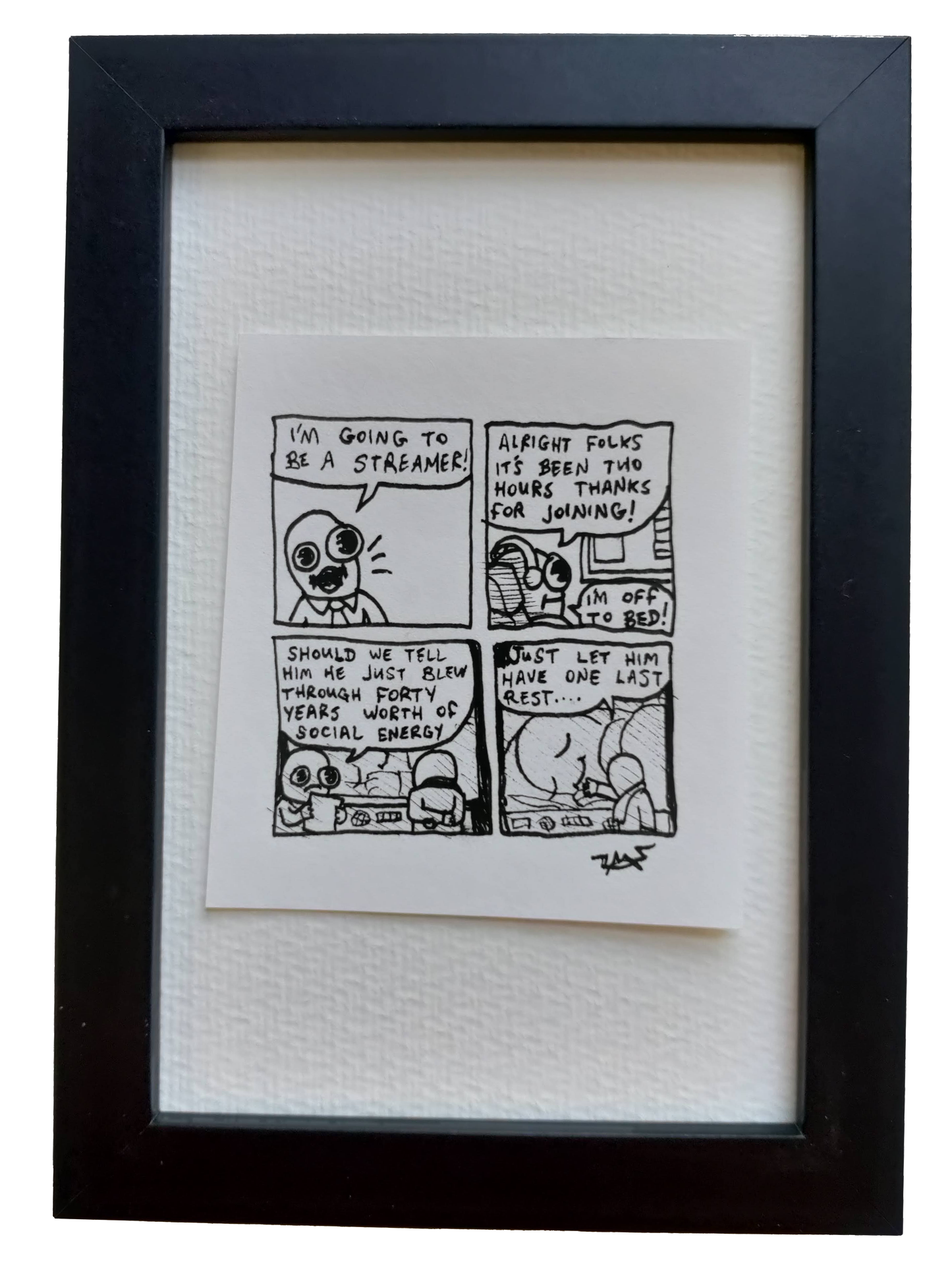 “Streaming" Shitty Original Comic 4" x 6”