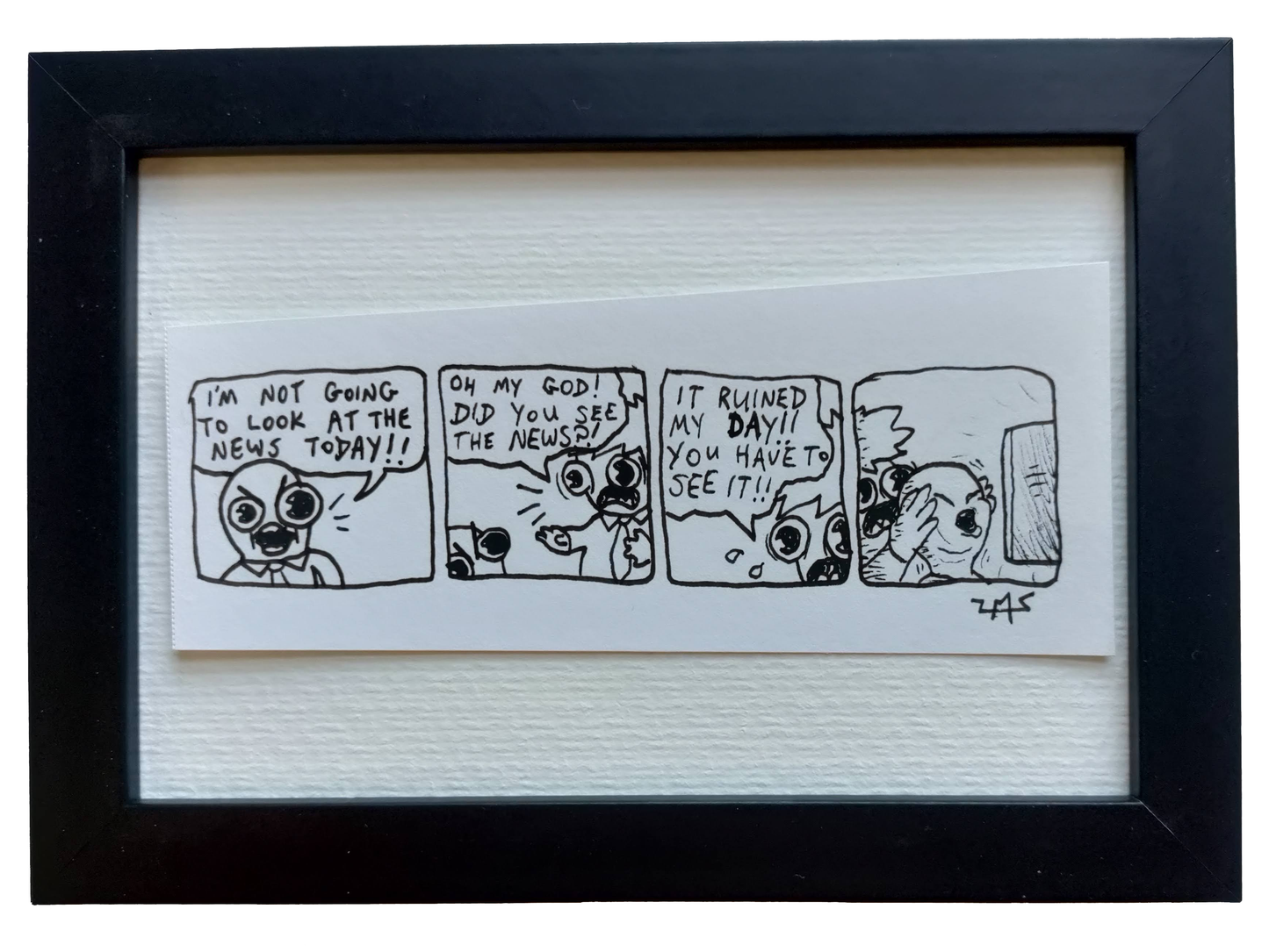 “The News Today” Non-Shitty Original Comic 4” x 6”