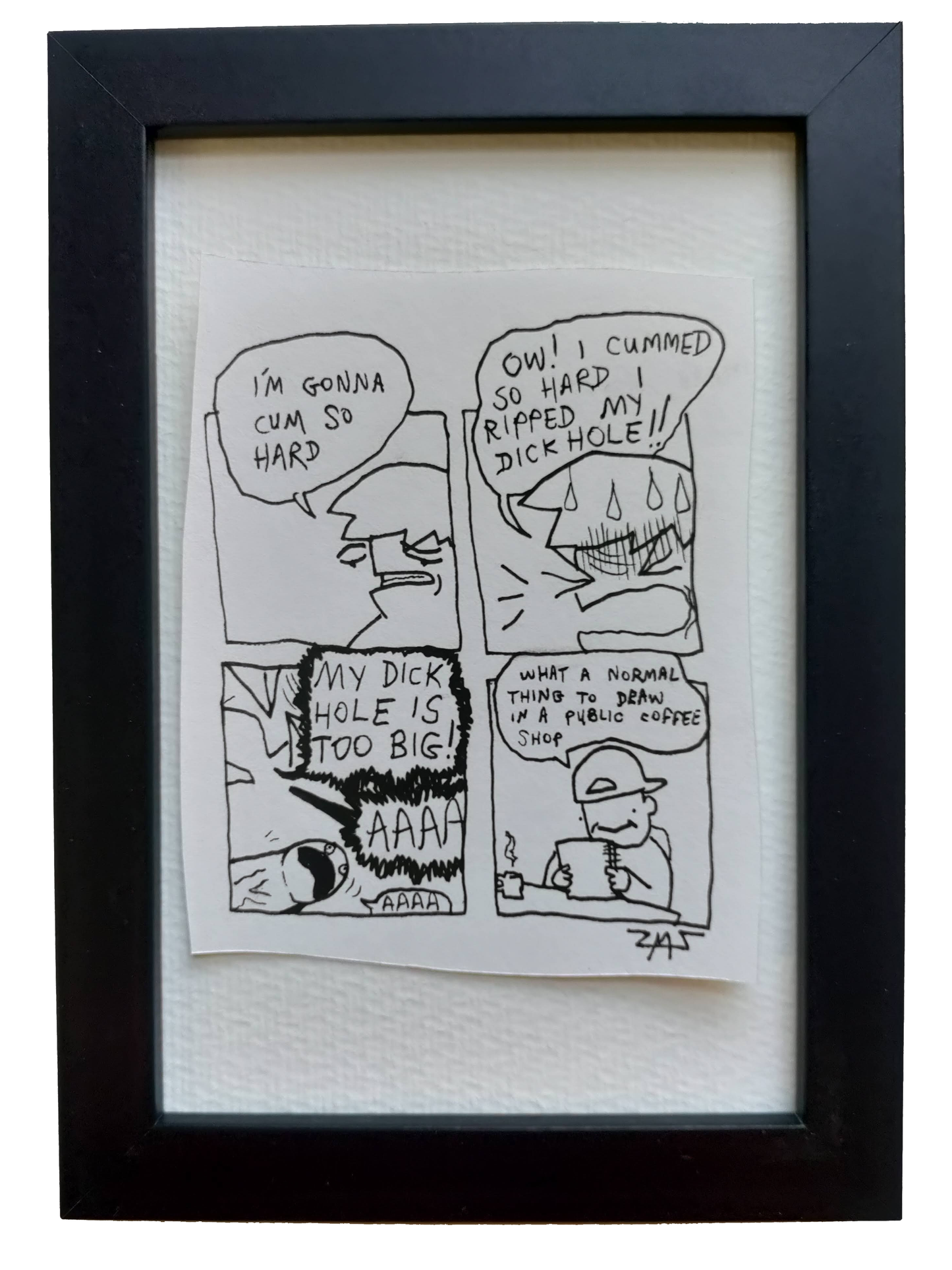 “Too Big" Shitty Original Comic 4" x 6”