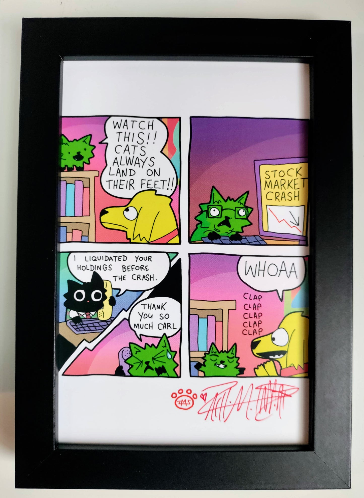"Watch This" 4x6 Signed Framed Print