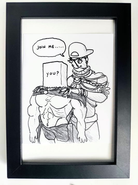 “You and Me Xerxes Art” Unleaded Original Comic 4” x 6”
