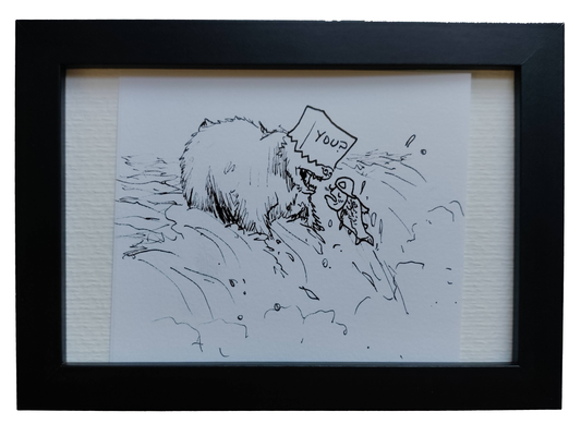 “Youbear and Salzachmon” Shitty Original Comic 4" x 6”